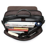 Men's Genuine Leather Handbag Large Capacity Waterproof Crossbody Bag