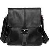 Leather Solid Color Business Crossbody Bag Shoulder Bag For Men