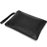 Fine Stitching Genuine Leather Single Handle-Top Zip Fastening Business Handbags