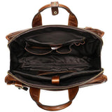 Mens Large Capacity Simple Style Vintage Business Briefcase Handbag
