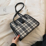 Woolen handbag single shoulder armpit bag simple Tote Bag