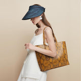 Fashion Snake Print Large Capacity Tote Bag Shoulder Bag