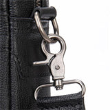 Men's Business Leather Handbag Large Capacity 15.6-Inch Computer Bag Shoulder Bag