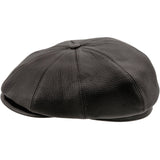 Eight Piece Cap Tweed-Leather/brown