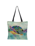 Marine animal print waterproof handbag