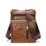 Mens Vintage Large Capacity Messenager Bags Casual Leather Shoulder Bags