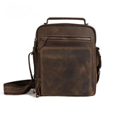 Men's Casaul Leahter Large Capacity Crossbody Bag