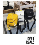 Ladies Canvas Letter Crossbody Bag