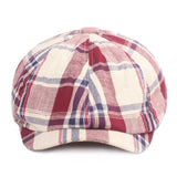 "NY-Parker" Newsboy Plaid Cap