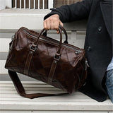 Large Capacity Travel Casual Leather Handbags Print Duffel Bags