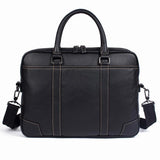 Men's Leather Crossbody Bag Large Capacity 14 Inch Computer Bag Business Handbag