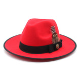 Craig Woolen Gentleman Hat-Red