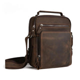 Men's Casaul Leahter Large Capacity Crossbody Bag
