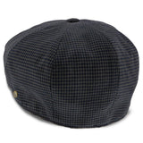 Oxford - Walrus Hats Navy/Green Houndstooth Polyester 8 Panel Newsboy Cap