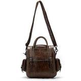 Men's Leather Backpack Retro Multifunctional Handbag