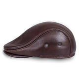 Classic Cowhide PU Flat cap