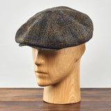 Eight Piece Cap Tweed-Grey/Blue/red