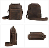 Men's Casaul Leahter Large Capacity Crossbody Bag