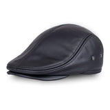 Classic Cowhide PU Flat cap