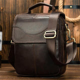 Men's Flap Type Shoulder Bag Retro Leather Crossbody Bag Handbag