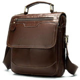 Mens Casual Waterproof Vintage Stitching Handbags With Large Capacity