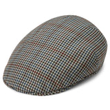 MASSIMO BURGUNDY & NAVY CHECKERED MODA FLAT CAP