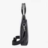Men's Genuine Leather Casual Business Handbag Solid Color Crossbody Bag