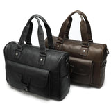Mens Large Capacity Simple Style Leather Business Travelling Handbag