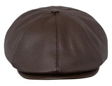 Eight Piece Cap Tweed-Leather/Black/Brown