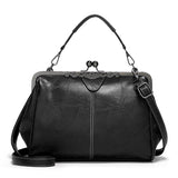 Ladies vintage leather diagonal bag handbag