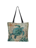 Marine animal print waterproof handbag