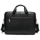 Mens Large Capacity Leather Handbags Casual Business Briefcase