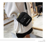 Ladies Canvas Letter Crossbody Bag