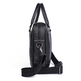 Men's Leather Crossbody Bag Large Capacity 14 Inch Computer Bag Business Handbag