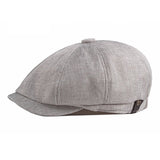 Breathable linen newsboy hat adjustable 56-60CM