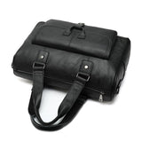 Mens Large Capacity Simple Style Leather Business Travelling Handbag