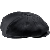 Eight Piece Cap Tweed-Leather black