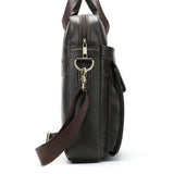 Leather Business Retro Waterproof Portable Briefcase Casual Shoulder Bag Crossbody Bag