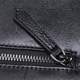 Men's Genuine Leather Casual Business Handbag Solid Color Crossbody Bag