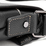 Leather Solid Color Business Crossbody Bag Shoulder Bag For Men