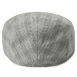 GREY PLAID MODA FLAT CAP