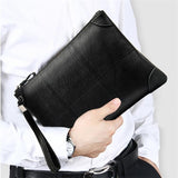 Fine Stitching Genuine Leather Single Handle-Top Zip Fastening Business Handbags