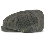 Innovator - Walrus Hats Grey Plaid Polyester 8 Panel Newsboy Cap