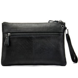 Fine Stitching Genuine Leather Single Handle-Top Zip Fastening Business Handbags