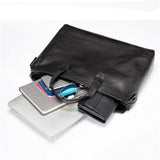 Mens Simple Style Business Leather Handbag