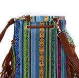 Ladies ethnic cloth bag casual fashion tassel backpack