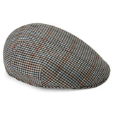 MASSIMO BURGUNDY & NAVY CHECKERED MODA FLAT CAP