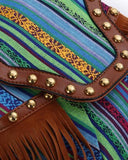 Ladies ethnic cloth bag casual fashion tassel backpack