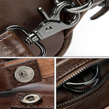 Men's Leather Backpack Retro Multifunctional Handbag